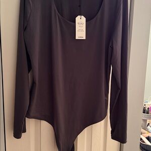 Express Black Scoop Neck Bodysuit